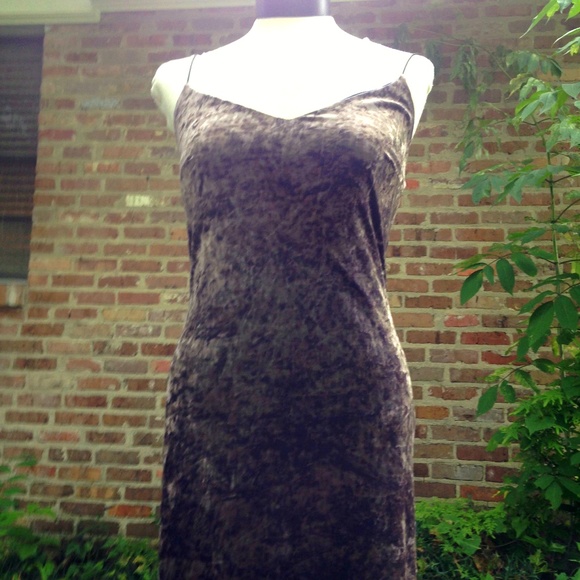 Light Purple Velvet Spaghetti Strap Midi Dress S-M - Picture 2 of 8